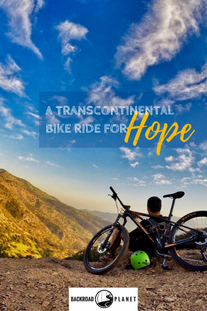 A transcontinental bike ride. Two continents. 13 countries. 14,580 km. 300 days. Santiago to Toronto. One young man's journey alone for hope.