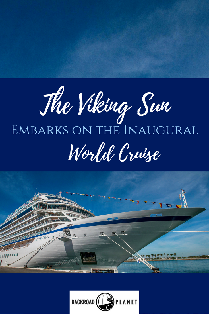 The Viking Sun embarks on the inaugural World Cruise from Miami to London. This 141-day cruise will visit 5 continents, 35 countries, and 64 ports, cross the Equator twice, the International Date Line once, and pass through both the Panama and Suez Canals. #travel #TBIN #cruises #RTW #VikingCruises